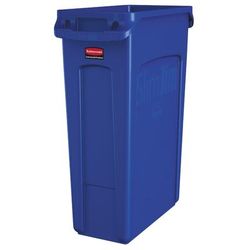 Rubbermaid 1956185 23 gal Rectangle Slim Trash Can, 22"L x 11"W x 30"H, Blue