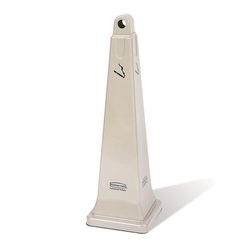 Rubbermaid FG257088BEIG Pole Cigarette Receptacle - Outdoor Rated, 1 Gallon, Tan, Beige