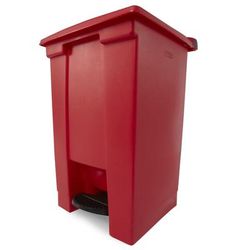 Rubbermaid FG614400RED 12 gal Step-On Container - Red, 12 Gallon
