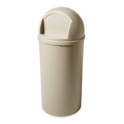 Rubbermaid FG817088BEIG 25 gal Indoor Decorative Trash Can - Plastic, Beige