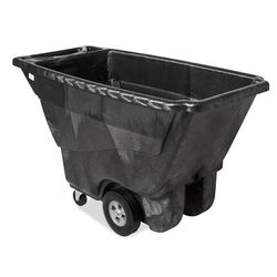 Rubbermaid FG9T1400 BLA 1/2 cu yd Trash Cart w/ 850 lb Capacity, Black