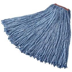 Rubbermaid FGF51800BL00 24 oz Premium Mop Head - 1" Headband, 4 Ply Cotton/Rayon/Synthetic Blend, Blue, 24 Ounce