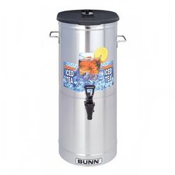 Bunn 34100.0003 5 gal Oval Iced Tea Coffee Dispenser w/ Handles, Brew-through Lid, Cylinder Style