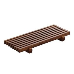 Schonwald 742880291000000 7 1/8" Rectangle Crumb Tray - Walnut, Playground
