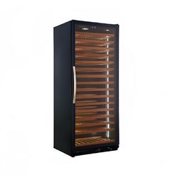 Eurodib USF328S 32 1/5" 1 Section Commercial Wine Cooler w/ 2 Zones - 272 Bottle Capacity, 120v, Black