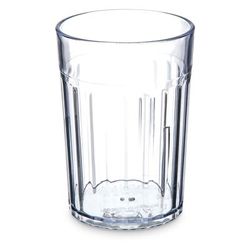 Carlisle 110807 8 oz Clear Fluted Plastic Tumbler