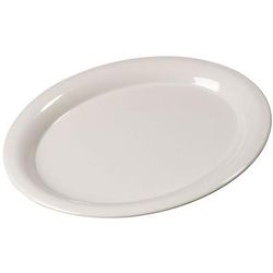 Carlisle 3308642 9-1/2" x 7-1/4" Oval Sierrus Platter - Melamine, Bone White