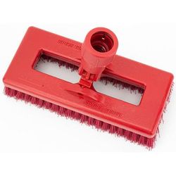 Carlisle 3638831EC05 8" Swivel Scrub Floor Brush Head Only w/ Red Poly Bristles