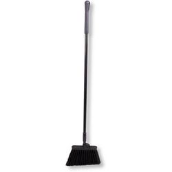 Carlisle 41082EC03 56"L Duo-Sweep Lobby Broom w/ Angled Bristles & Fiberglass Handle, Black