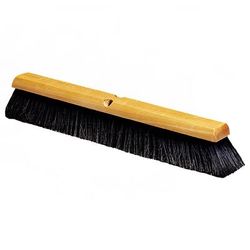 Carlisle 4503103 24" Push Broom Head w/ Horsehair & Polypropylene Bristles, Black, Beige