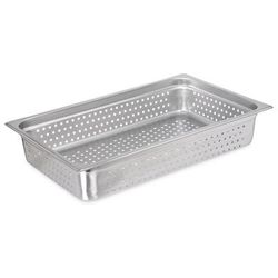 Carlisle 607004P Full Size Steam Pan, Perforated, Stainless, 4" Deep, Stainless Steel