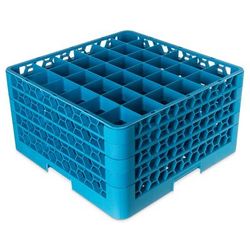 Carlisle RG36414 OptiClean Glass Rack w/ 36 Compartments - 36 Extenders, Blue