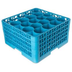 Carlisle RW20-314 OptiClean NeWave Glass Rack w/ (20) Compartments - (4) Extenders, Blue