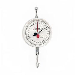 Detecto MCS-20H Plated S-Hook Hanging Scale w/ 8" Dial, 2 Revolution, 20 lb, Black