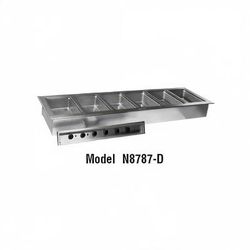 Delfield N8745-D Drop-In Hot Food Well w/ 3 Full Size Pan Capacity, 208 230v/1ph, Stainless Steel