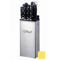 Edlund KR-50Y Knife Rack Set w/ 12" Skirt, 2 Chef Knives, Yellow
