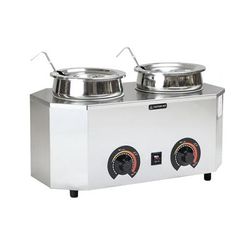 Paragon 2029A 6 qt All Purpose Topping Warmer - (2) 1 oz Ladles, 120v, Silver