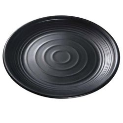 Yanco BP-1006 6" Round Melamine Plate, Black