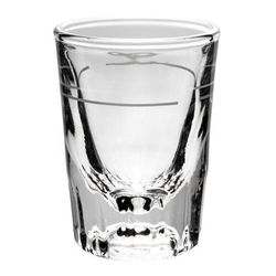 Libbey 2 oz Fluted Whiskey Shot Glass - 1 oz Cap Line, Clear, 5126/A0007