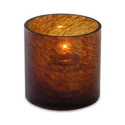 Sterno 80208 Cognac Candle Lamp - 3"D x 3 1/4"H, Glass, Nutmeg, Brown, Case of 6