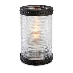 Sterno 80306 Madison Twister Candle Lamp - 3 1/8"D x 5"H, Glass, Clear/Bronze