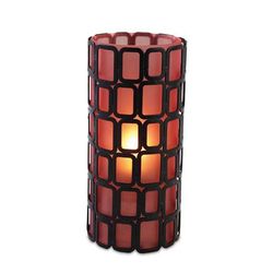 Sterno 80332 Ayer Candle Lamp - 2 13/16"D x 6"H, Glass, Orange Frost
