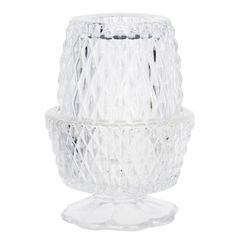 Sterno 80376 Crawford Candle Lamp - 3 5/8"D x 5 1/14"H, Glass, Clear