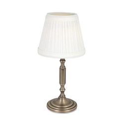 Sterno 80412 La Rue Candle Lamp - 3 11/32"D x 10 1/2"H, Marlowe White/Oil Bronze Base, Case of 6