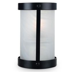 Sterno 80565 Penny LX Candle Lamp - 3 3/8"D x 5 1/2"H, Frosted Glass/Black Metal Frame, White