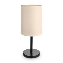 Sterno 80570 Martini Candle Lamp - 4"D x 11"H, Taupe Shade/Matte Black Metal Base, Beige