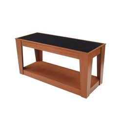 Forbes Industries 5200-6 72" Mobile Induction Table w/ Glass/Stone Countertop - Induction Units Not Included, 6' Long, Gray