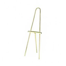 Forbes Industries 6806 Non Adjustable Floor Easel - 24"W x 20"D x 67"H, Brushed Brass