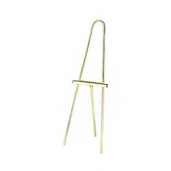 Forbes Industries 6806 Non Adjustable Floor Easel - 24"W x 20"D x 67"H, Brushed Brass