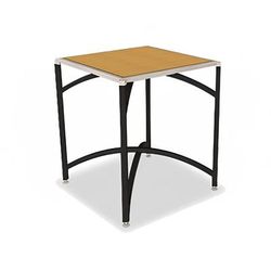 Forbes Industries 7032L-36 30" Square Collapsible Table w/ Corner Mount - Laminate Top & Black Steel Frame - 36"H