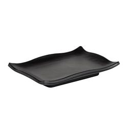 Elite Global Solutions JW4030-B Rectangular Serving Tray - 5 1/8"L x 3 5/8"W, Melamine, Black