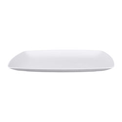 Elite Global Solutions JW7312-W 12 1/4" x 8 1/2" Rectangular Zen Platter - Melamine, White