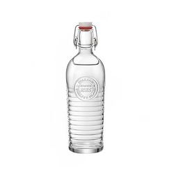 Steelite 49119Q068 40 oz Officina Bottle w/ Swing Top Seal - Glass, Clear