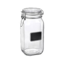 Steelite 4949Q464 54 3/4 oz Fido Chalkboard Jar w/ Lid - Glass, Clear