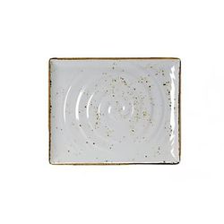 Steelite 68A416EL593 12 3/4" x 10 1/2" Rectangular Creations Platter - Melamine, Craft White