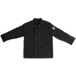 Chef Revival J071BK-M Chef's Jacket w/ Long Sleeves - Poly/Cotton, Black, Medium