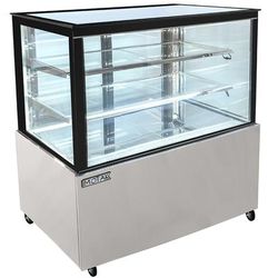 MoTak MCD47-2 47 1/4" Full Service Bakery Case w/ Straight Glass - (3) Levels, 115v, Silver