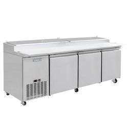 MoTak MPR-93-X 91 7/8" Pizza Prep Table w/ Refrigerated Base, 115v, Stainless Steel