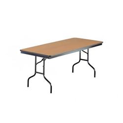 Midwest Folding Products 630EF WB 72" EF Series Rectangular Folding Table w/ Walnut Laminate Top, 30"H, 30" x 72"
