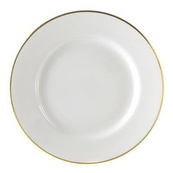 10 Strawberry Street GL0024 12 1/4" Round Gold Line Round Charger Plate - Porcelain, White/Gold