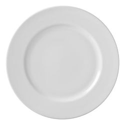 10 Strawberry Street RB0024 12 1/4" Round Charger Plate - Porcelain, Classic White