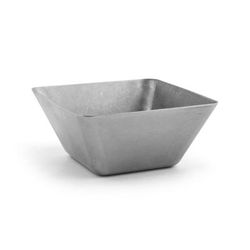 Front of the House DBO158ANS23 13 oz Square Mod Bowl - Stainless Steel, Antique, Antique/Silver