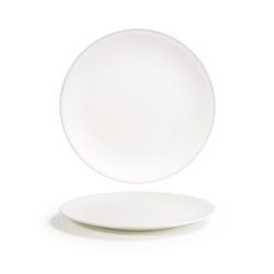 Front of the House DDP091BEP22 9 1/2" Round Catalyst Coupe Plate - Porcelain, White, Case of 6