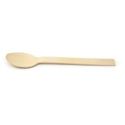 Front of the House FSS015NAW28 6 1/4" Servewise Disposable Spoon, Pinewood, 200/Case, Beige