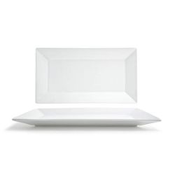 Front of the House SPT000WHP10 Rectangular Kyoto Platter - 18" x 10", Porcelain, White, Case of 2
