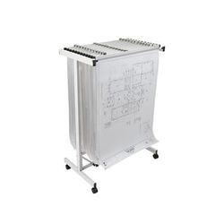 Alpine Industries ADI615-WHI 51"H Expandable Plan Center for Blueprints - Tubular, White